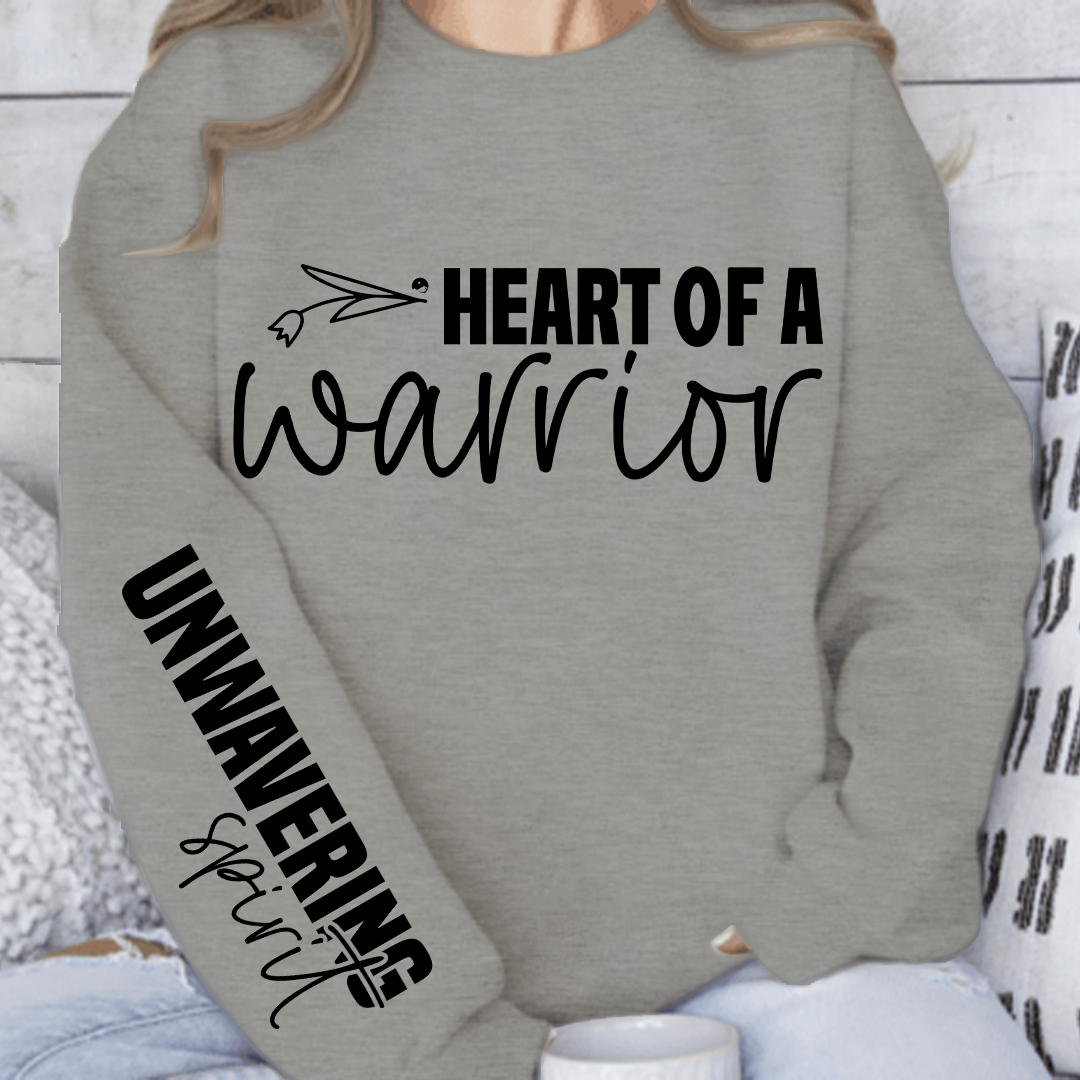 Sweatshirt Unisex Heart of a warrior