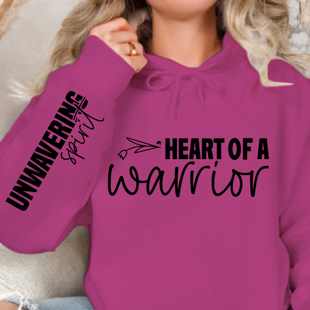 Hoodie Unisex Heart of a warrior