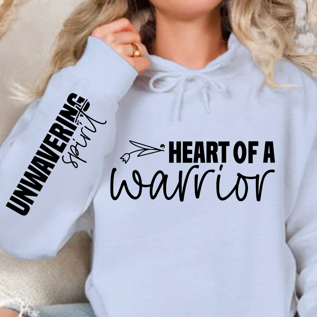 Hoodie Unisex Heart of a warrior