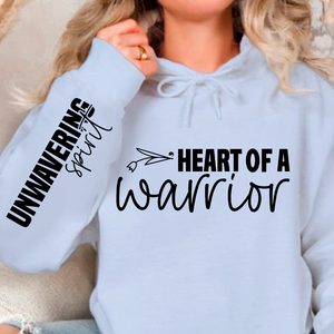 Hoodie Unisex Heart of a warrior