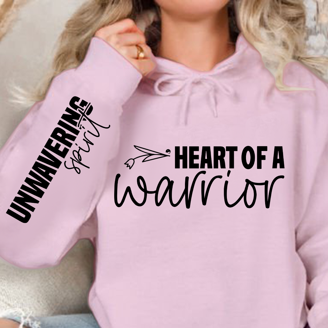 Hoodie Unisex Heart of a warrior
