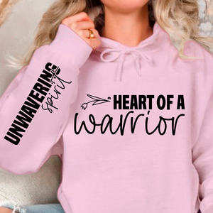Hoodie Unisex Heart of a warrior