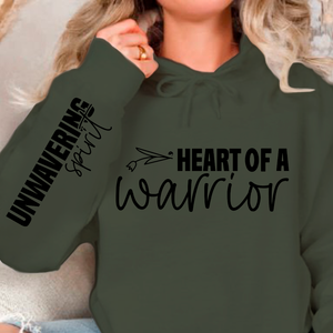 Hoodie Unisex Heart of a warrior