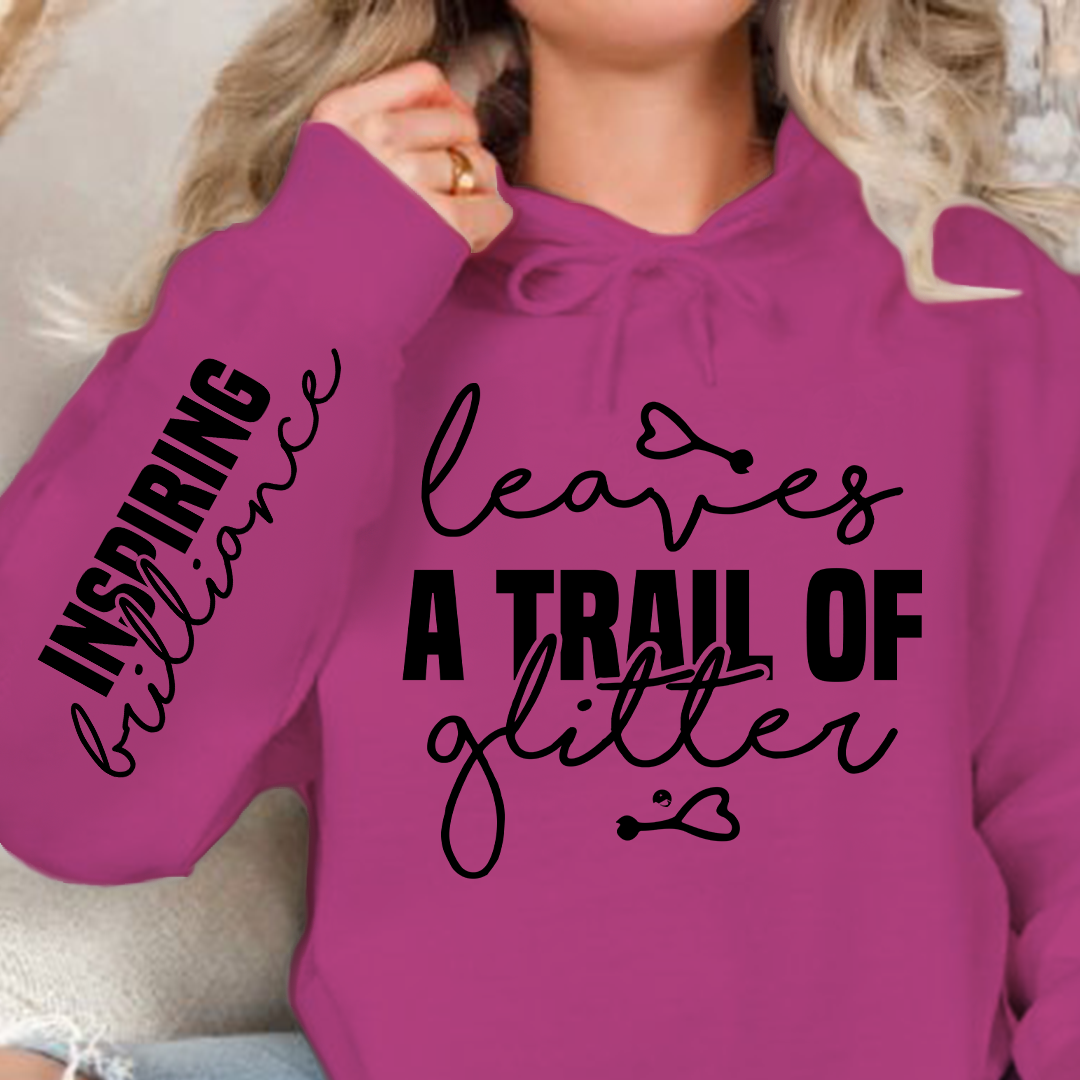 Hoodie Unisex Leaves a trail of glitter