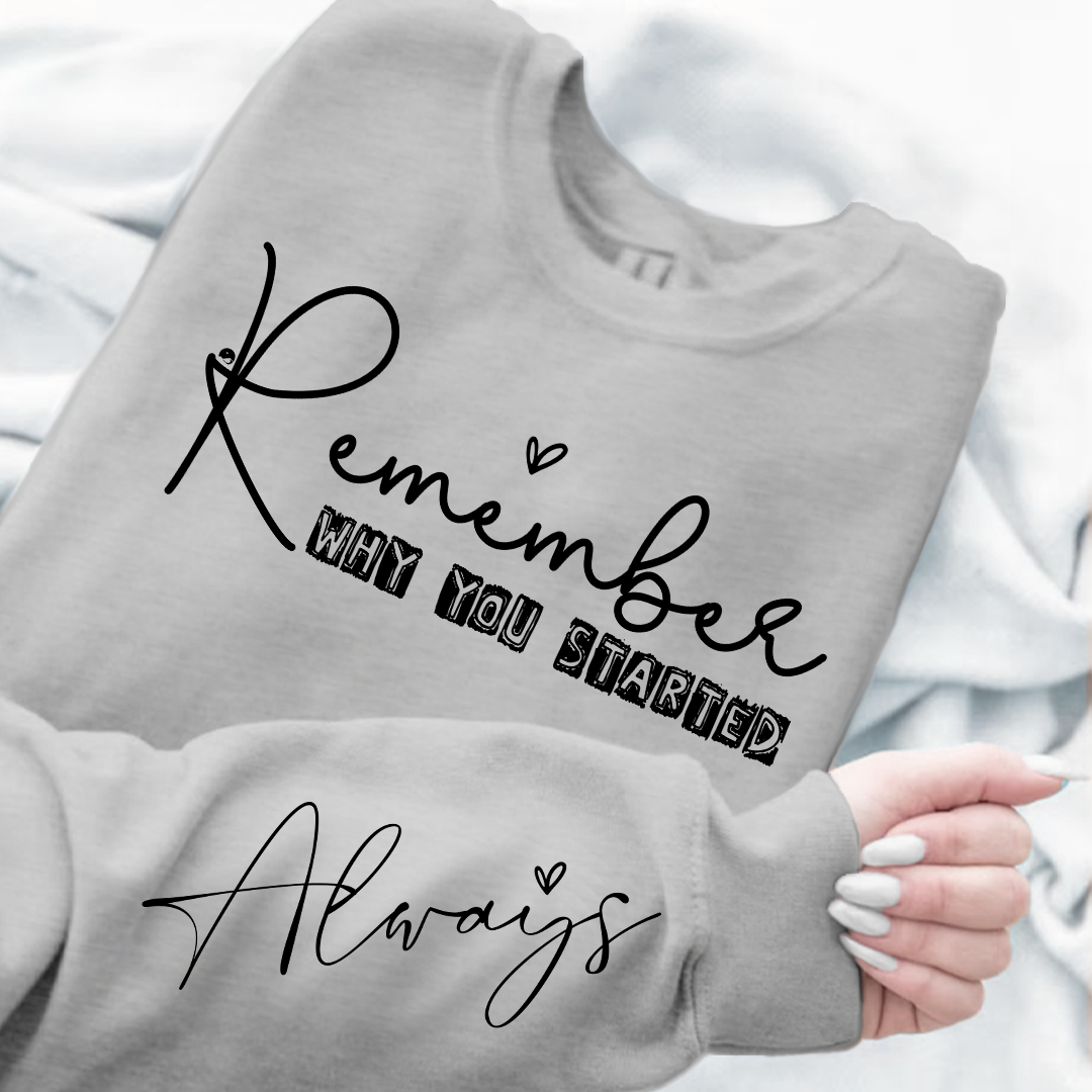 Sweatshirt Unisex Remember Why You Started