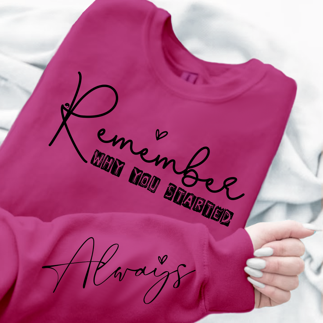 Sweatshirt Unisex Remember Why You Started