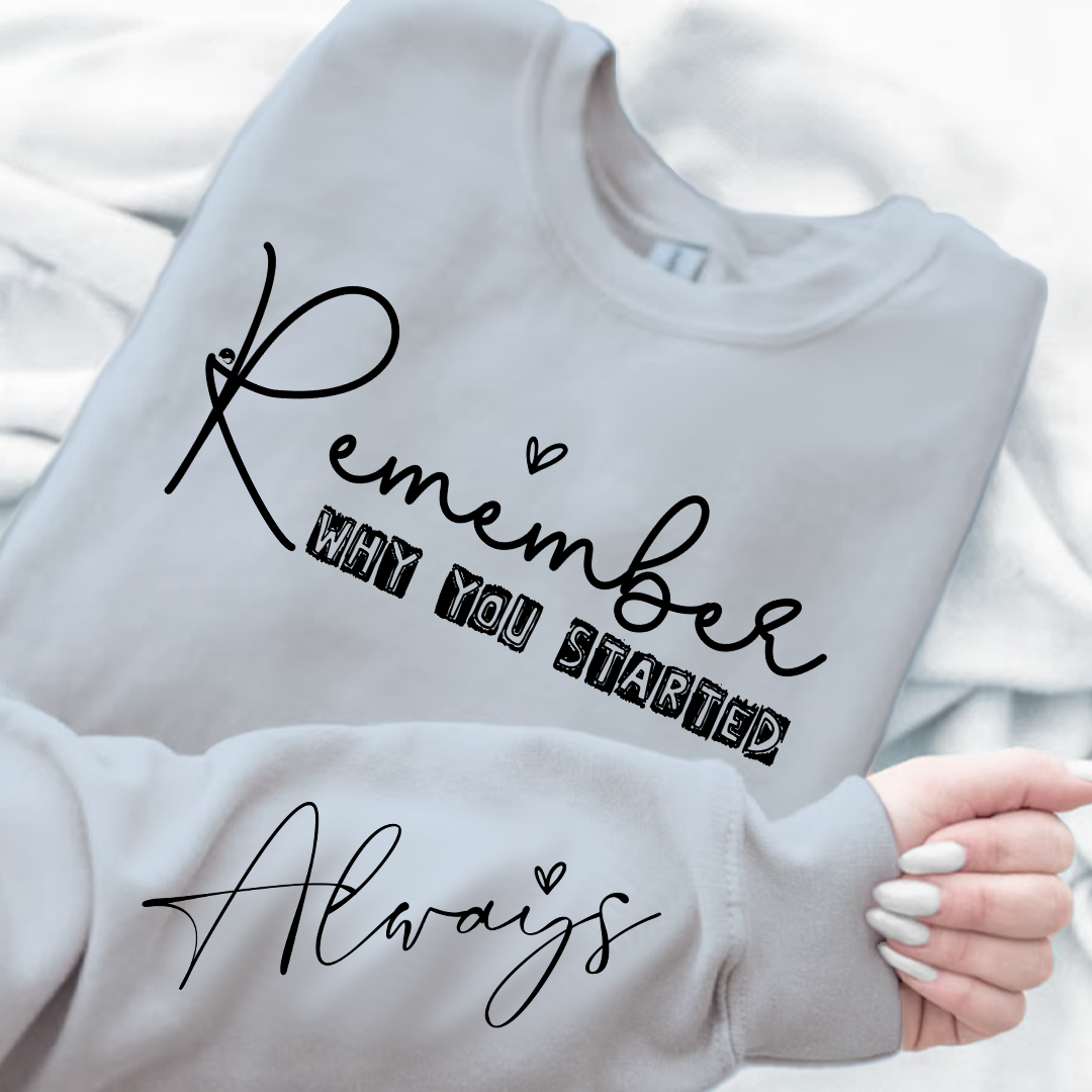 Sweatshirt Unisex Remember Why You Started