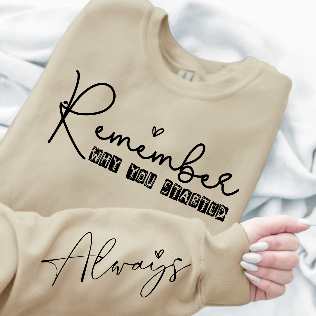 Sweatshirt Unisex Remember Why You Started