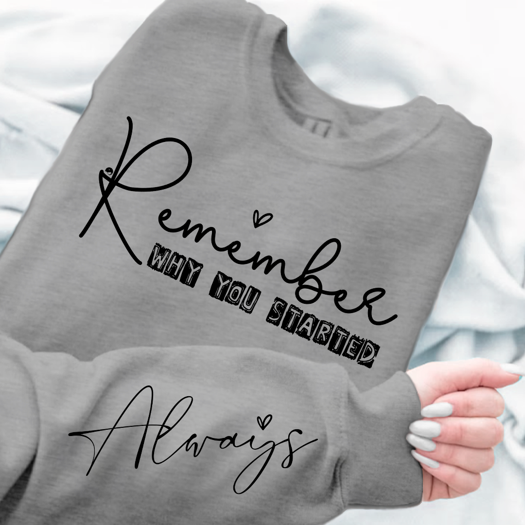 Sweatshirt Unisex Remember Why You Started