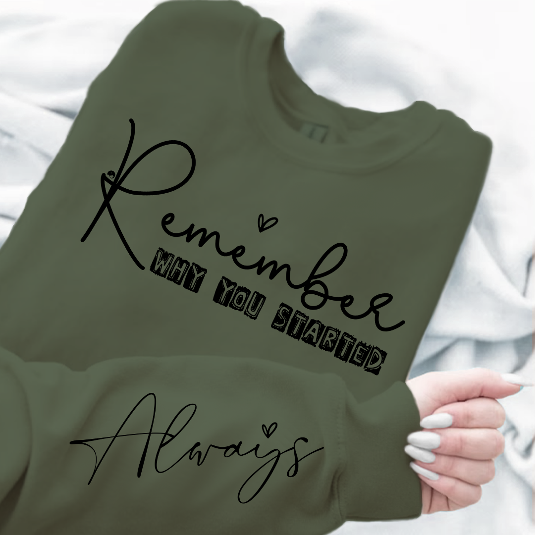 Sweatshirt Unisex Remember Why You Started