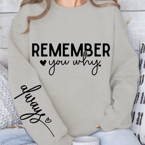 Sweatshirt Unisex Remember You Why