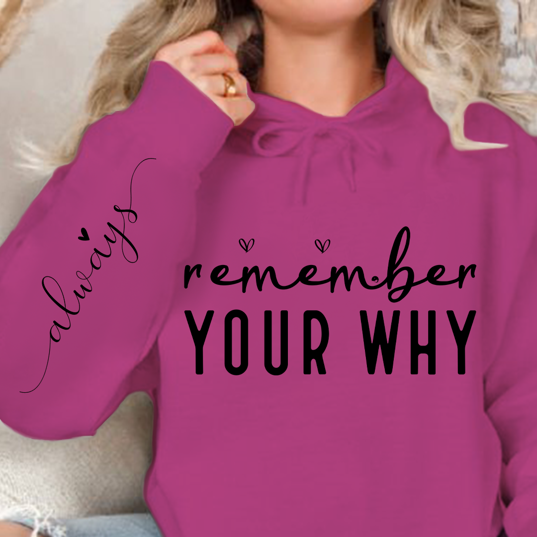 Hoodie Unisex Remember Your Why