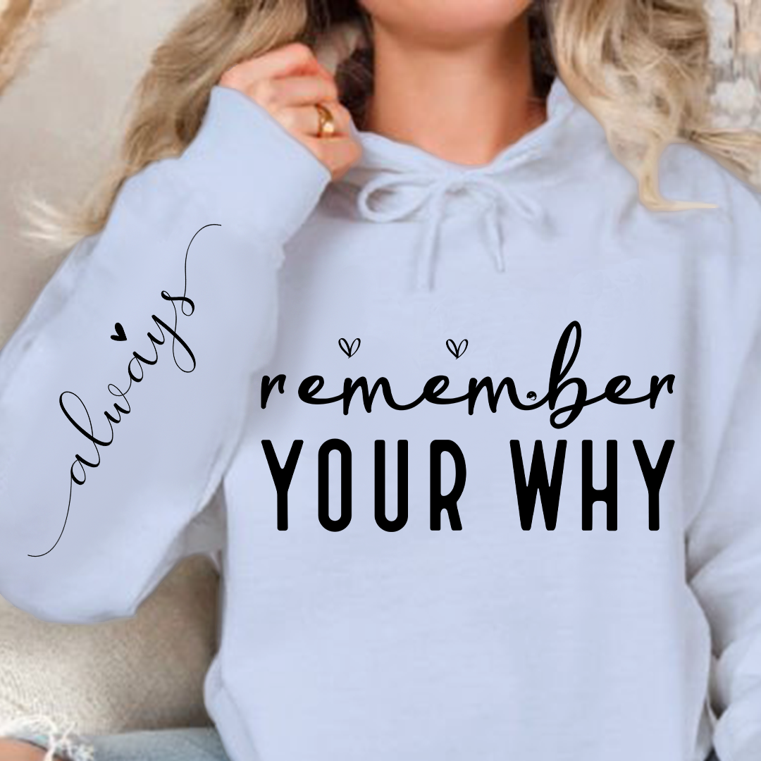 Hoodie Unisex Remember Your Why