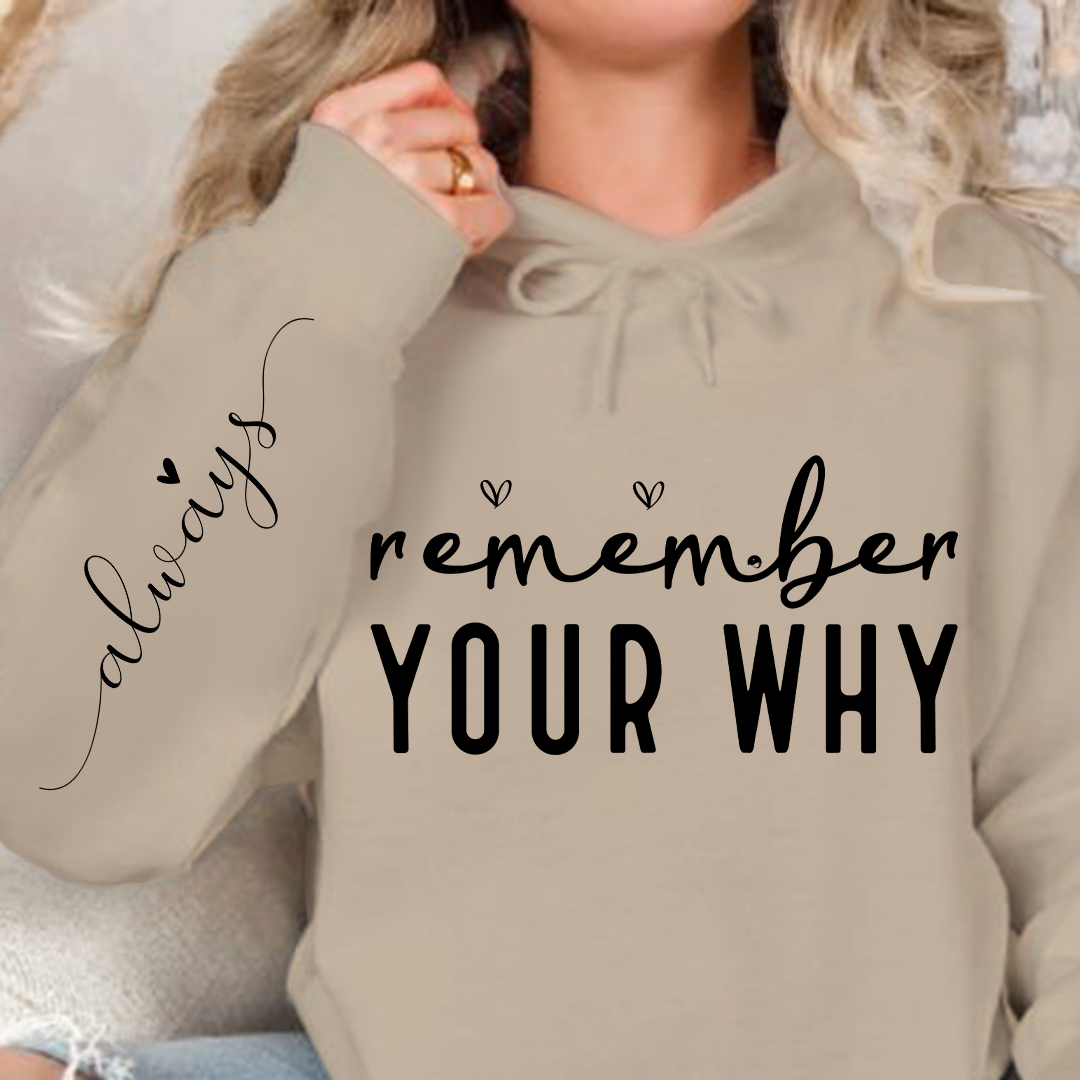 Hoodie Unisex Remember Your Why