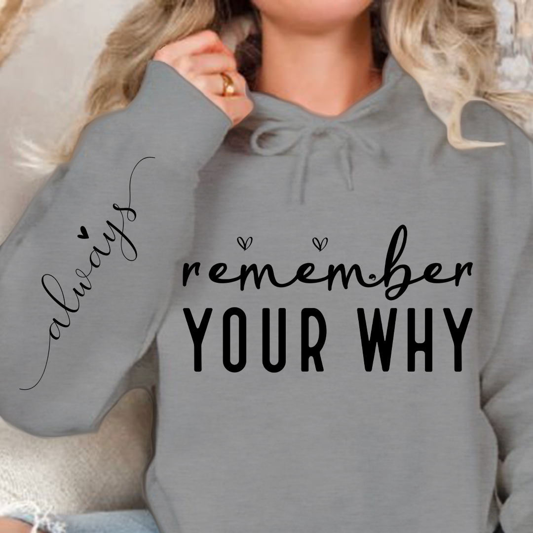 Hoodie Unisex Remember Your Why