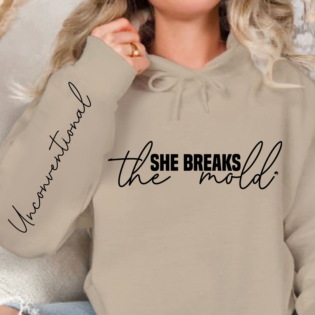 Hoodie Unisex She breaks the mold