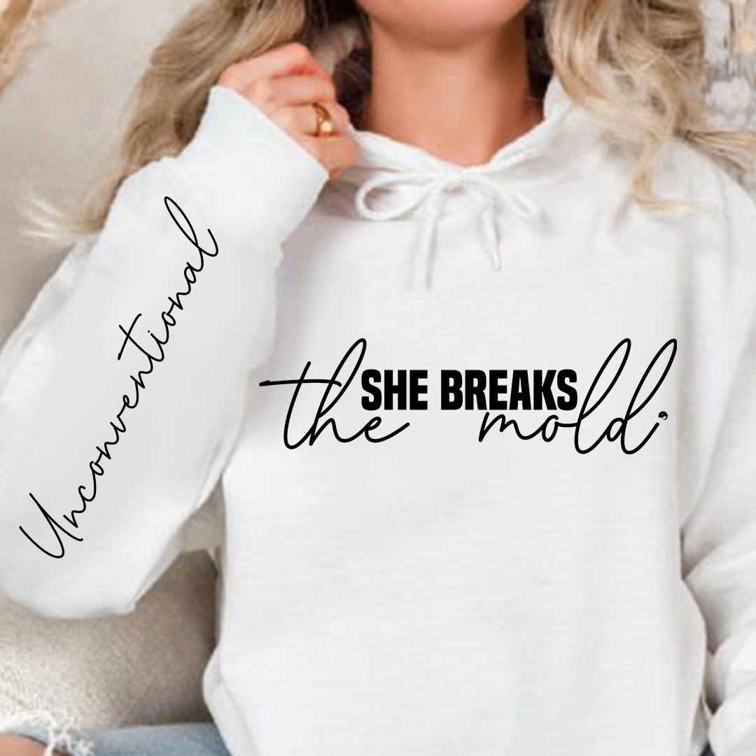 Hoodie Unisex She breaks the mold