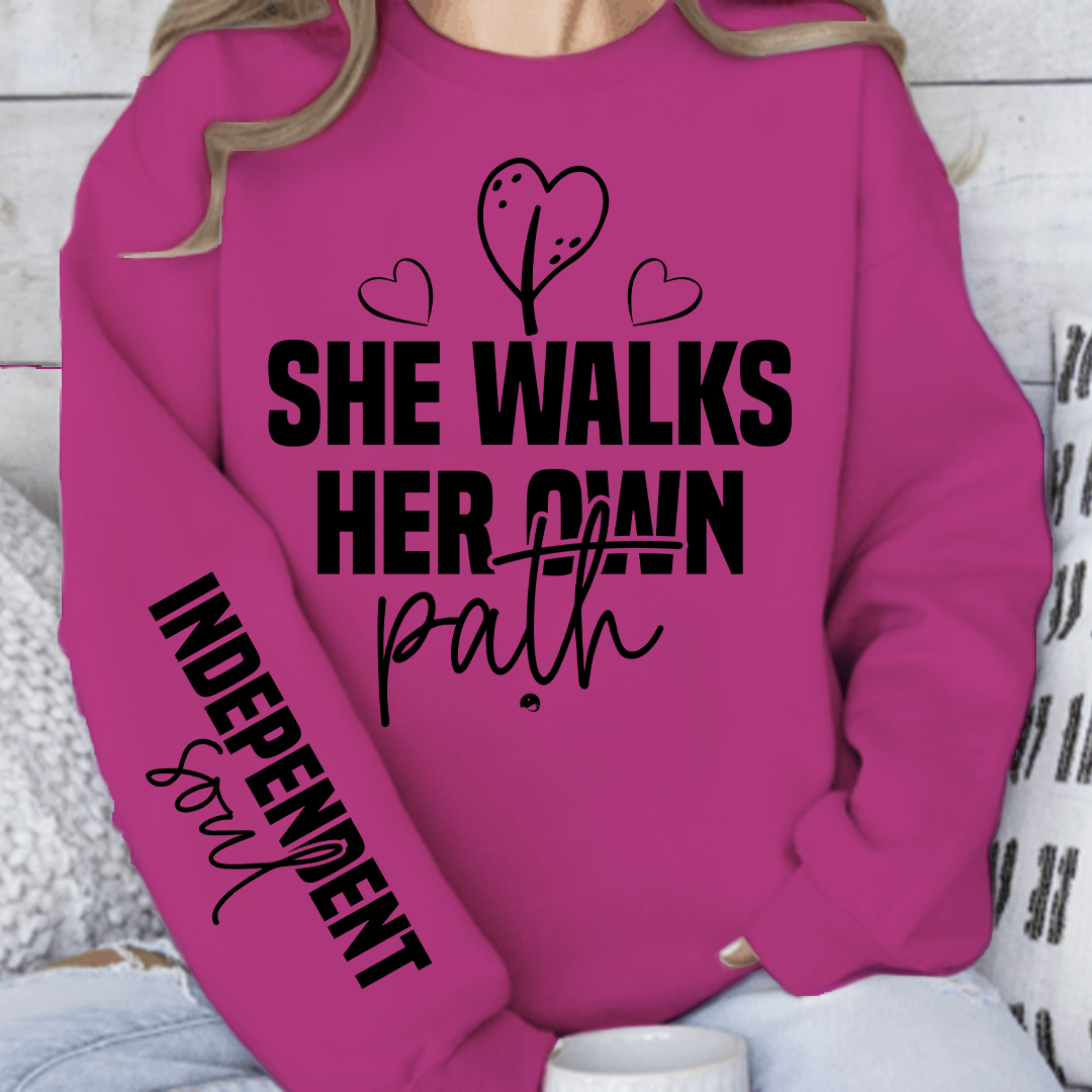 Sweatshirt Unisex She walks her own path