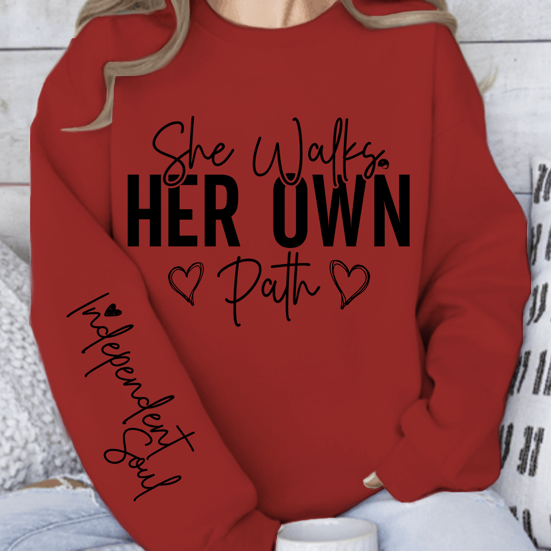 Sweatshirt Unisex She Walks Her Own Path