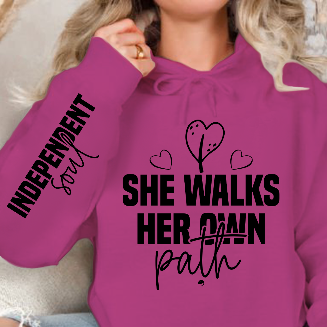 Hoodie Unisex She walks her own path