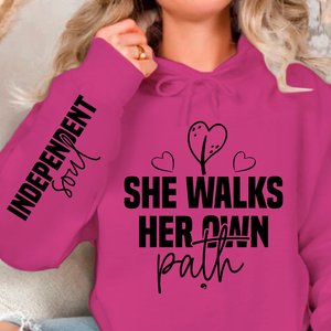 Hoodie Unisex She walks her own path