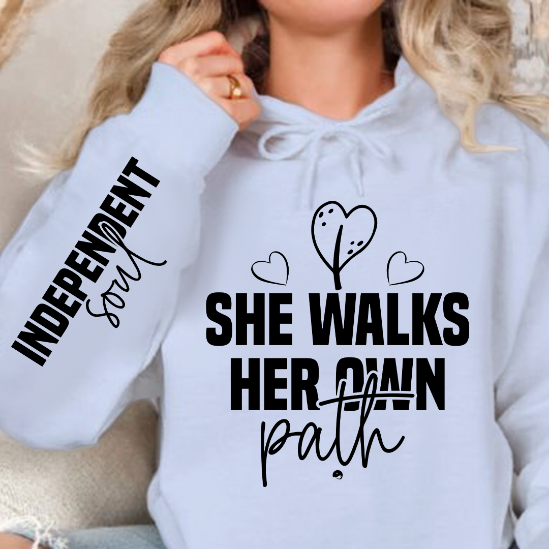 Hoodie Unisex She walks her own path