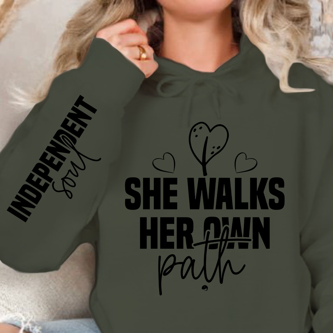 Hoodie Unisex She walks her own path