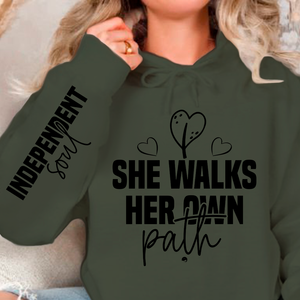 Hoodie Unisex She walks her own path