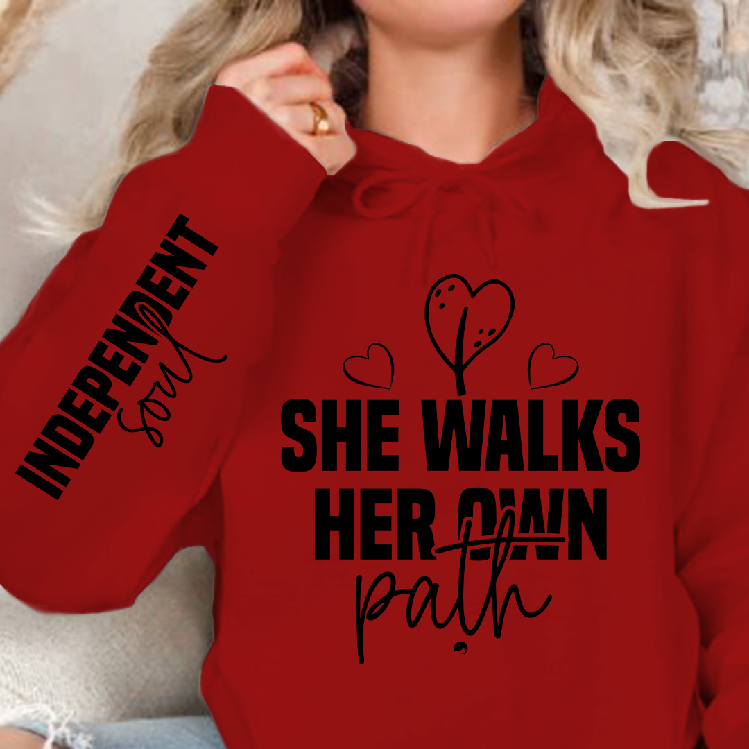 Hoodie Unisex She walks her own path