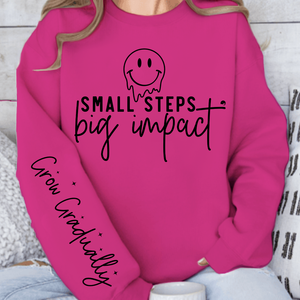 Sweatshirt Unisex Small Steps Big Impact