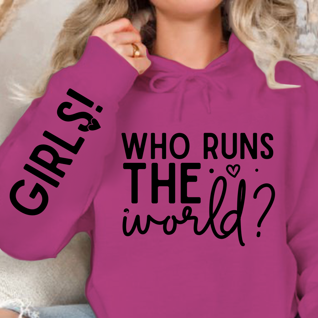Hoodie Unisex Who Runs The World