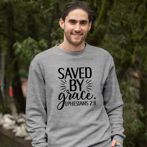 Sweatshirt Unisex Saved By Grace Ephesians