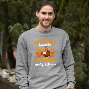 Sweatshirt Unisex Gratitude Unlocks The Fullness Of Life