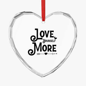 Crystal Glass Ornament Love Yourself More