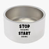 Pet Bowl Stop Talking Start Doing