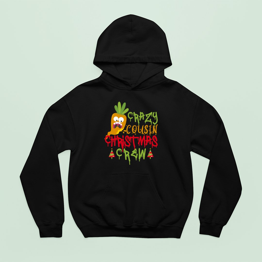 Hoodie Unisex Crazy Cousin Christmas Crew