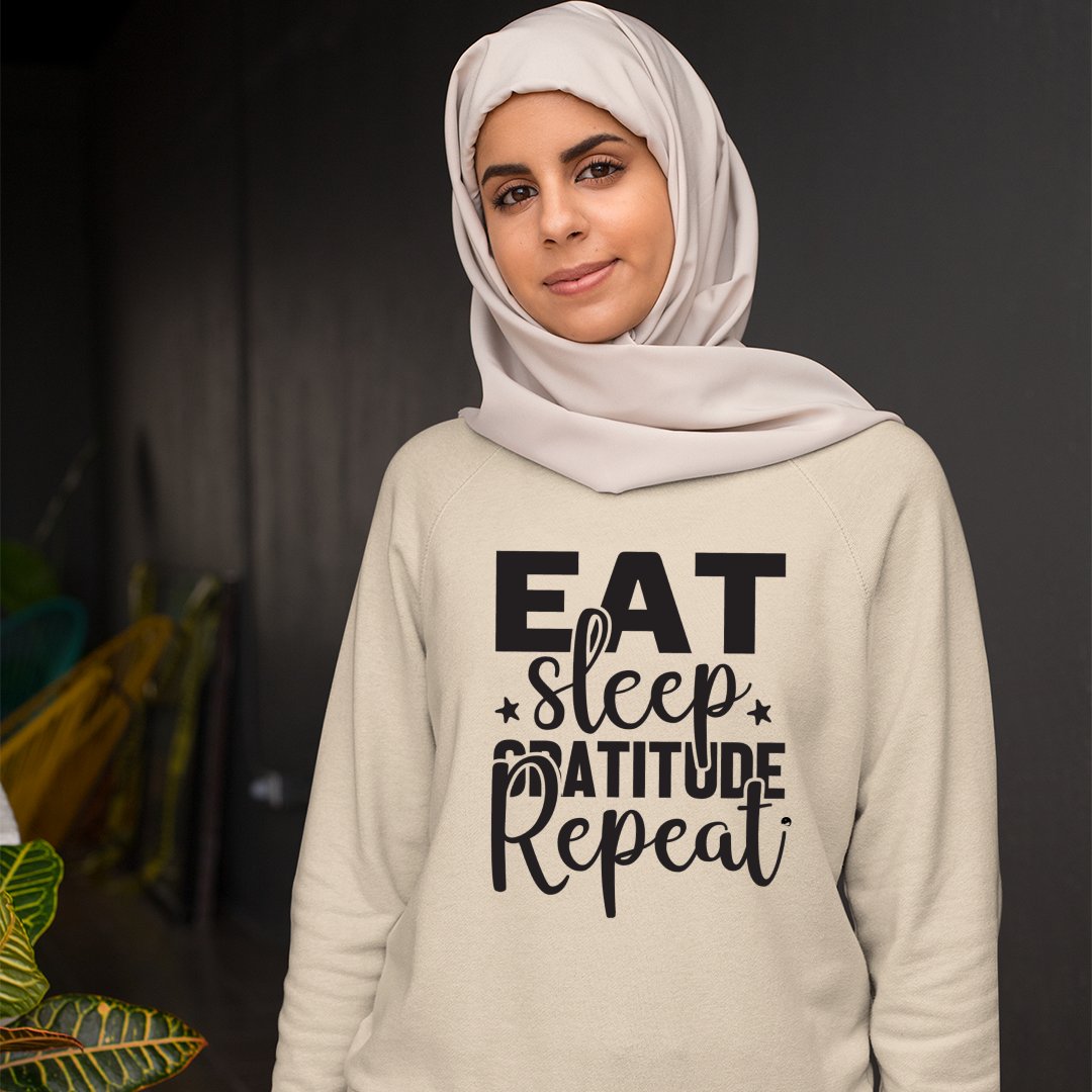 Sweatshirt Unisex Eat Sleep Gratitude Repeat