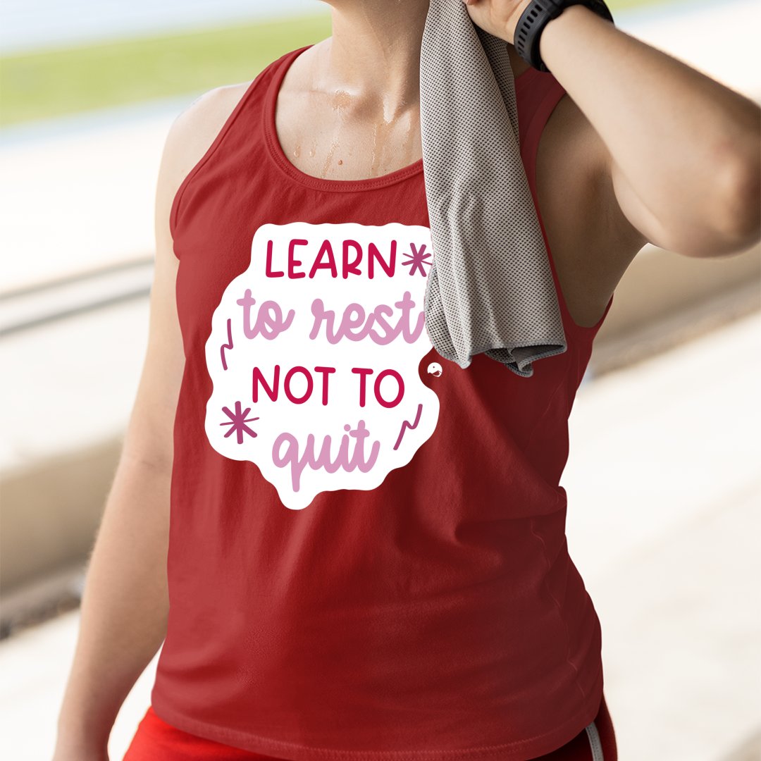 Unisex Jersey Tank Learn To Rest Not To Quit