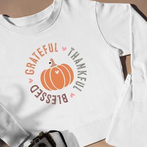 Sweatshirt Unisex Grateful Thankful Blessed