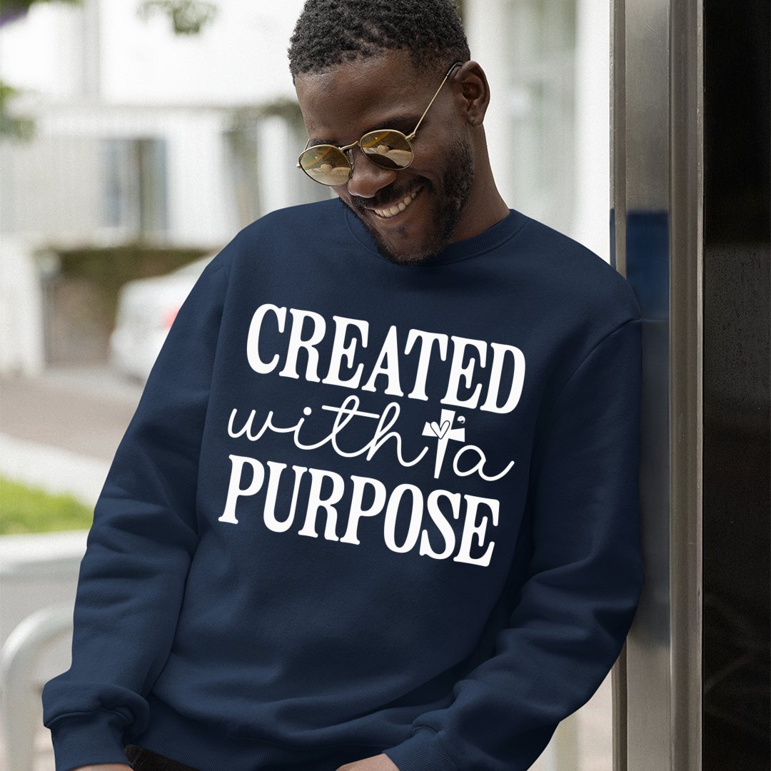 Sweatshirt Unisex Created With A Purpose