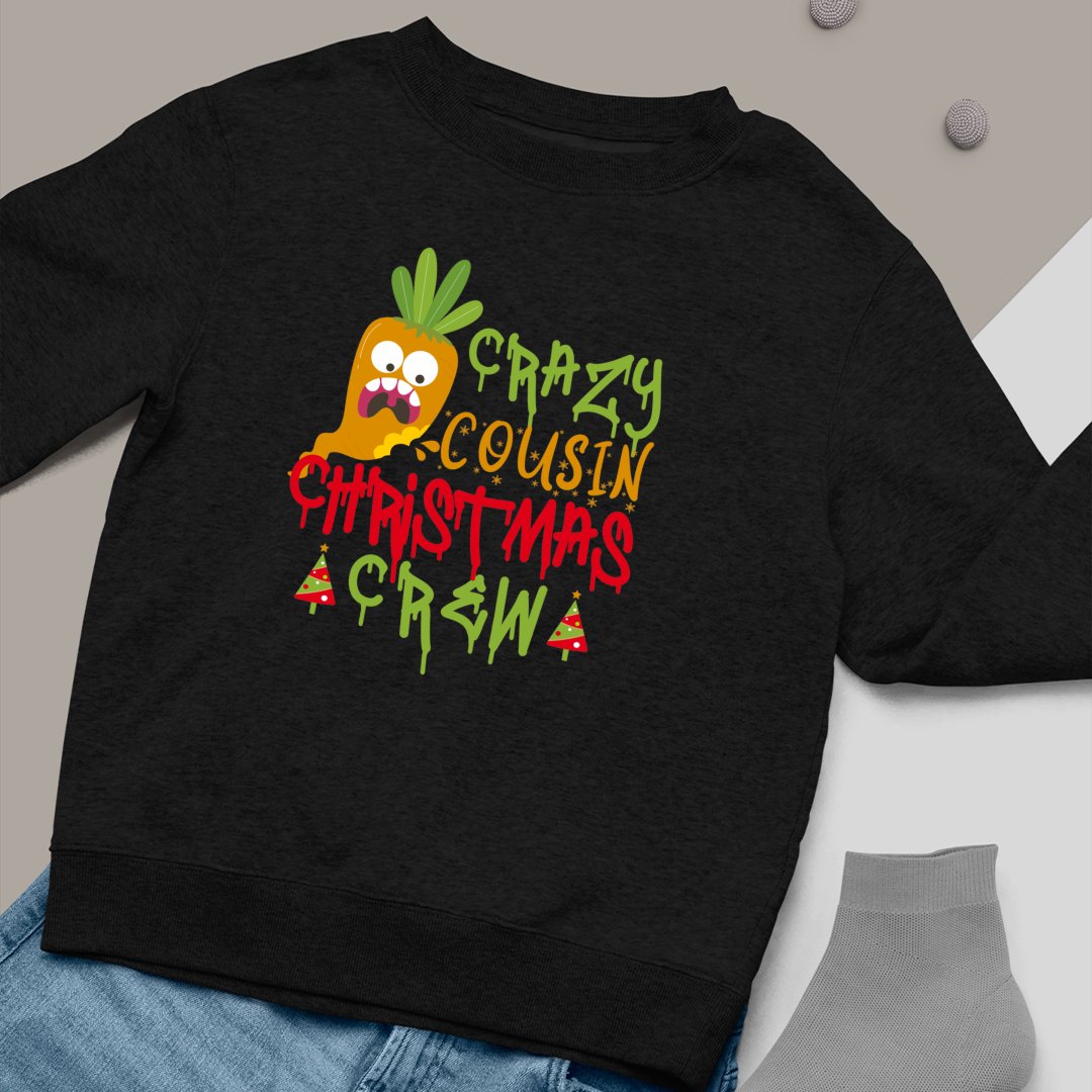 Sweatshirt Unisex Crazy Cousin Christmas Crew