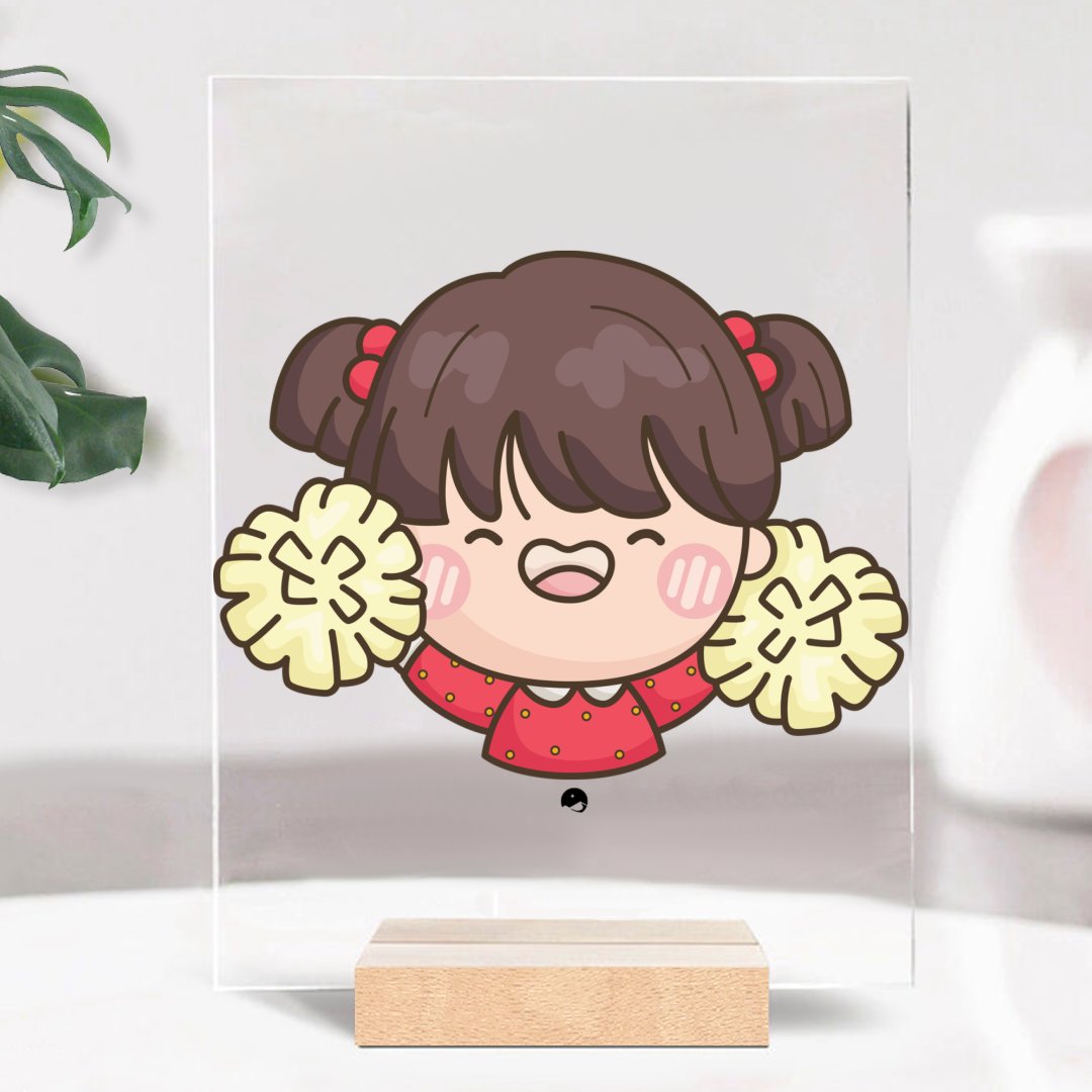 Glass Acrylic Never Give Up