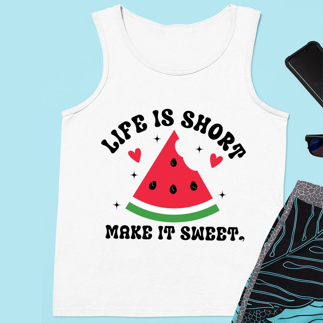 Unisex Jersey Tank Life Is Short Make It Sweet