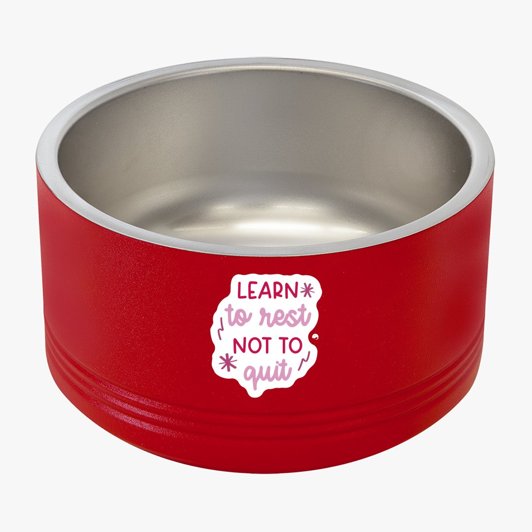 Pet Bowl Learn To Rest Not To Quit