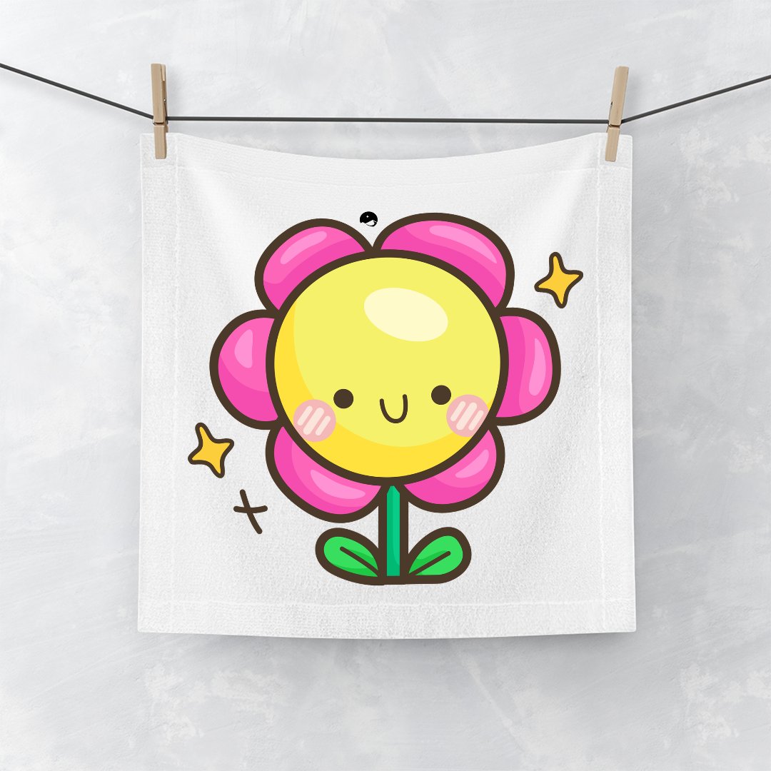 Face Towel Happy Flower