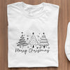 T-Shirt Merry Christmas Christmas Tree Hand Drawn