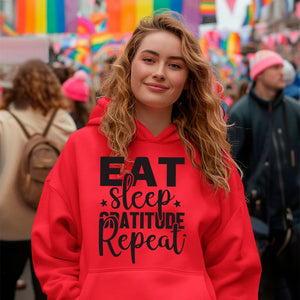 Hoodie Unisex Eat Sleep Gratitude Repeat