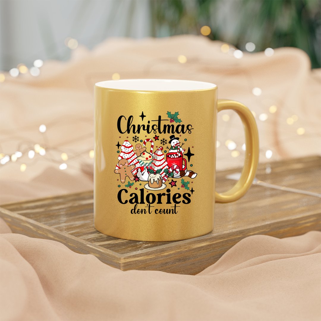 Mug Christmas Calories Don't Count Funny Retro Christmas Coffee