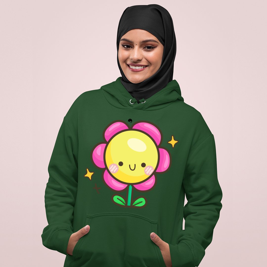 Hoodie Unisex Happy Flower