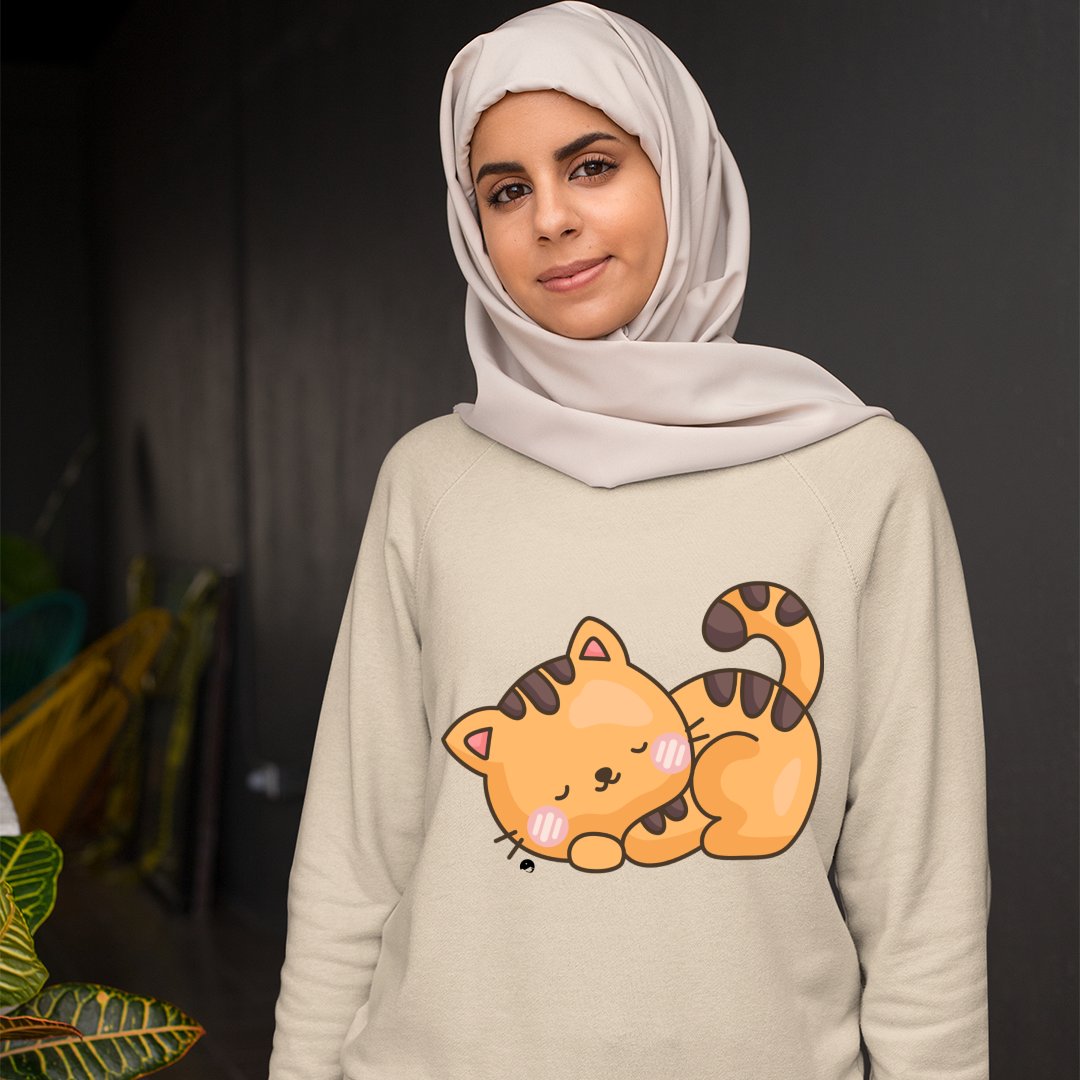 Sweatshirt Unisex Cute Cat